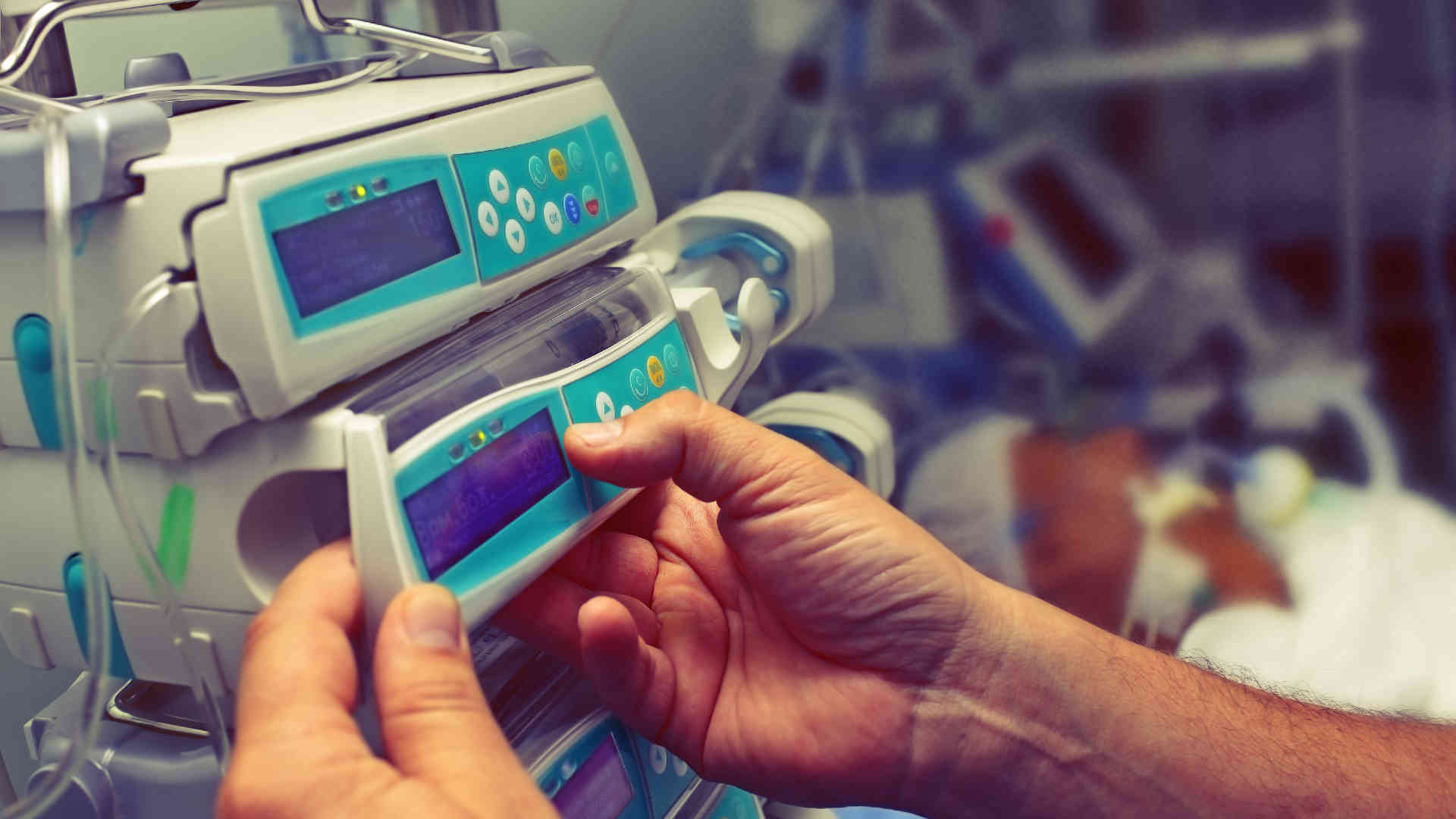 Infusion pump being altered