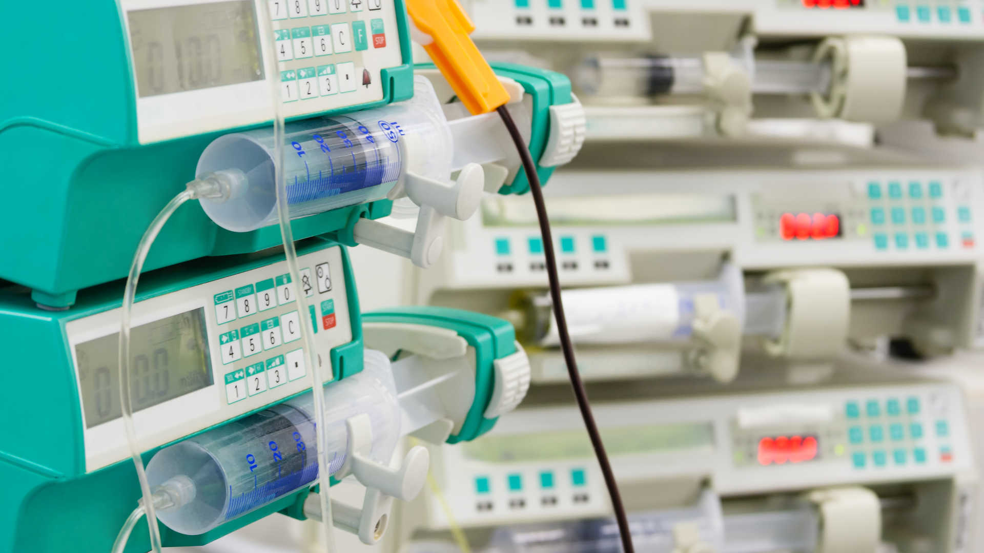 Ventilated ICU patient with a tracheostomy tube