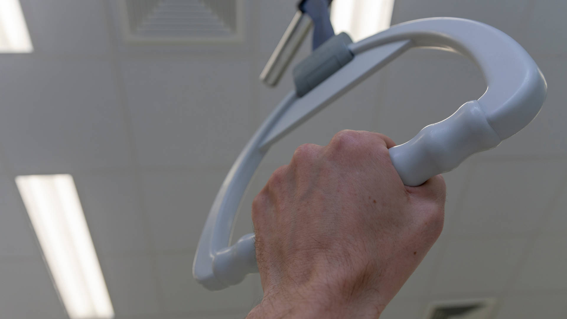 Cervical radiograph showing anterior and posterior fixation