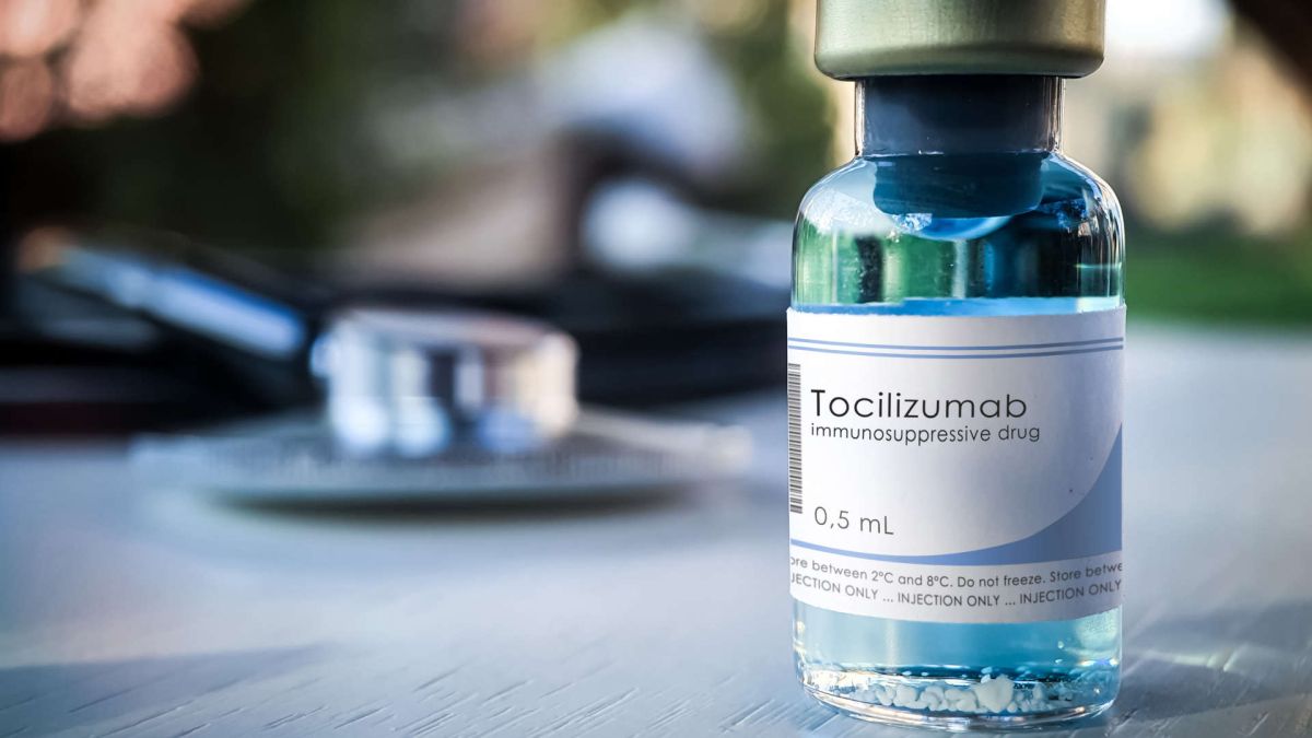 A vial of tocilizumab