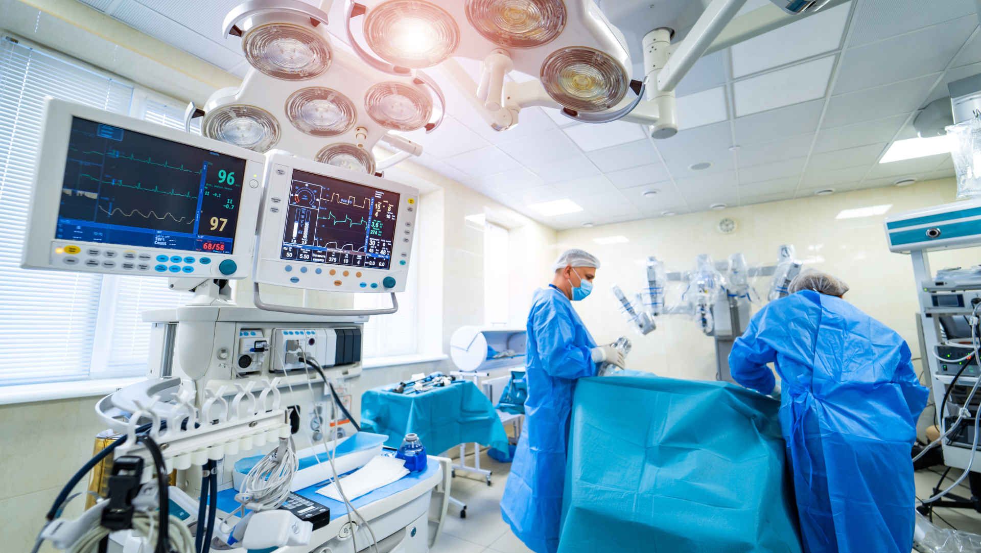 Patient in the operating theatre under anaesthesia