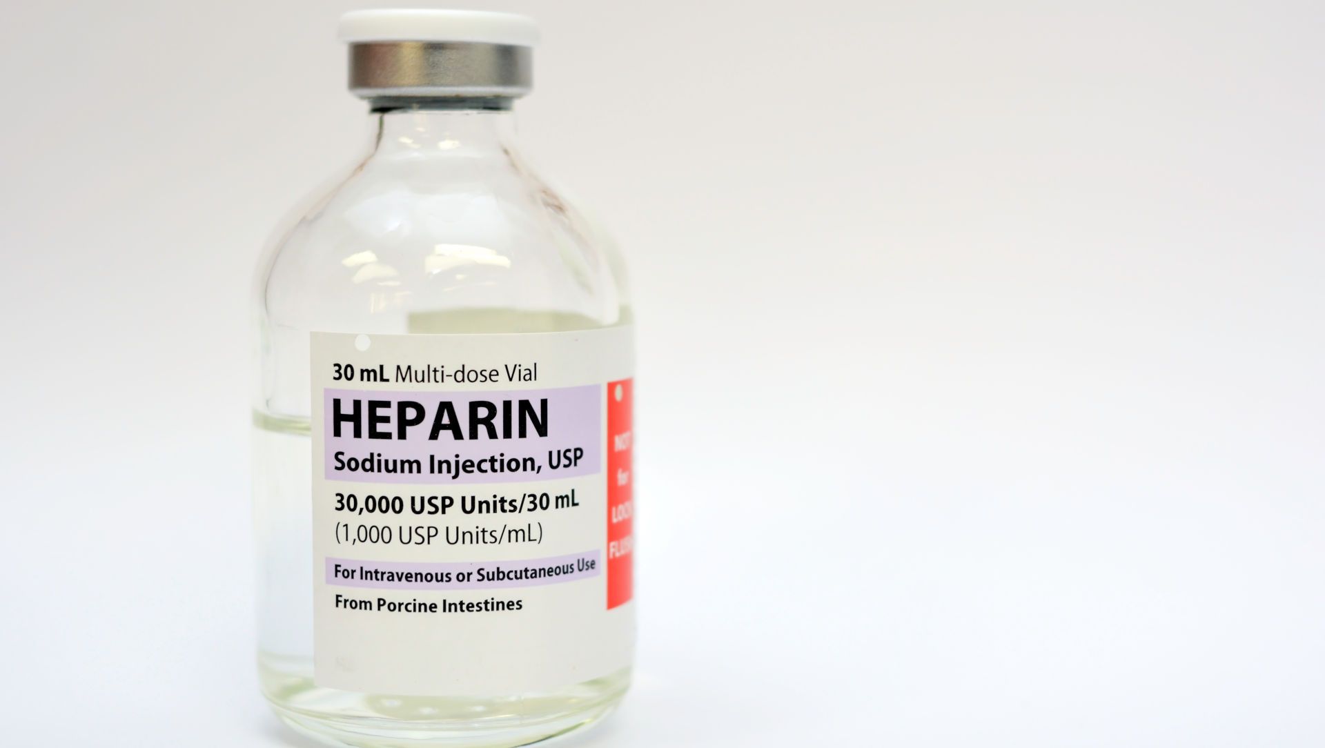 Ampoule of heparin